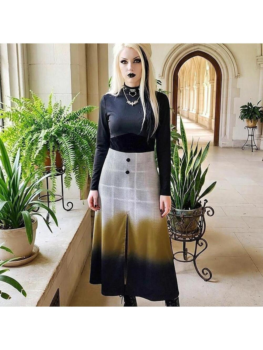 Gothic Ombre Maxi Dress 8